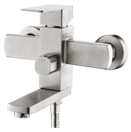 Смеситель Ledeme Н39-В настенный, для ванны и душа, с душевой лейкой, нержавеющая сталь L73233