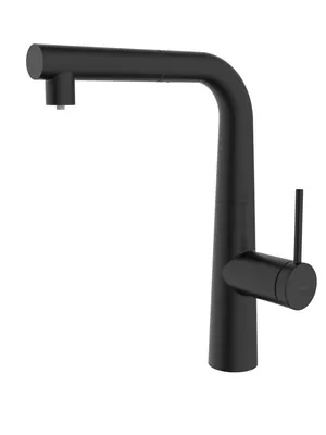 Смеситель IDDIS для кухни PURBLPFi05 с каналом для фильтр.воды, вытяжной излив, черный матовый