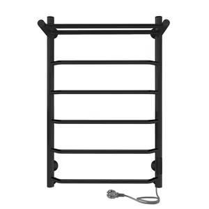 Полотенцесушитель Indigo с/п 800х500 (таймер,скр.монт, унив.подкл) черный муар