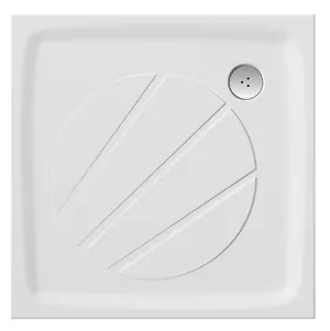 Душевой мраморный поддон RAVAK Galaxy Pro 80 (800x800x30) белый