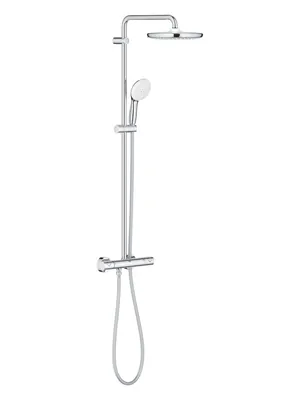 Душевая система Grohe 250 термостат, верхний/ручной душ, хром/белый 26670001