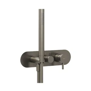 Смеситель встраиваемый Ravak X070319 для ванны/душа, с ручным душем, графит