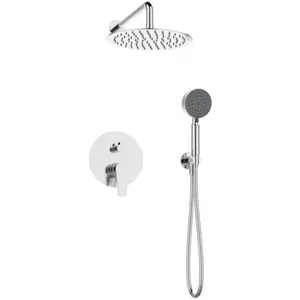 Душевой набор BelBagno -DSET-CRM со встроенным смесителем, верхним и ручным душем, хром