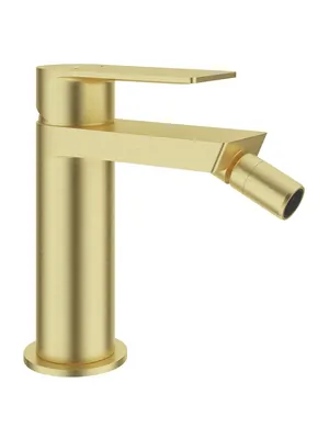 Смеситель для биде Aqueduto GEO0550 однозахватный, низкий излив 87мм, золото шлифованное