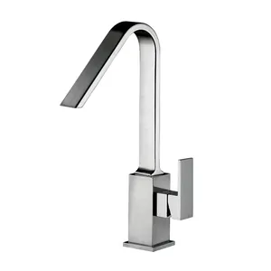 Смеситель для раковины Giulini F9827AP однозахватный, с высоким плоским изливом, цвет: хром