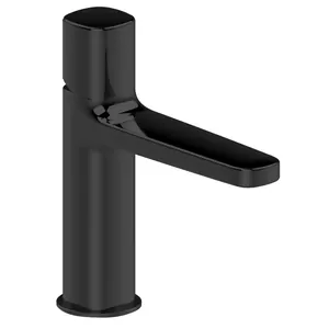 Смеситель для раковины Fantini Lame 2402M004F13 с донным клапаном, черный матовый