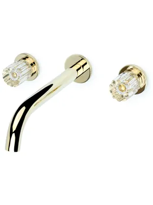 Смеситель Boheme 152-2-G-EL для раковины, встраиваемый, двухзахватный, золото