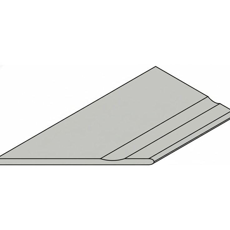 Italon Magma (Магма) 620090001311 X2 Сильвер бортик с выемкой закругленный Левый 30x120 матовая