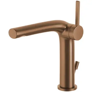 Смеситель для раковины Keuco 156 мм,однозахватный,с д./кл.,бронза шлифован. 51502030000