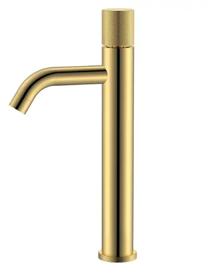 Смеситель Boheme 122-GG.4 для раковины, на 1 отверстие,однозахв, ручка spirale, золото