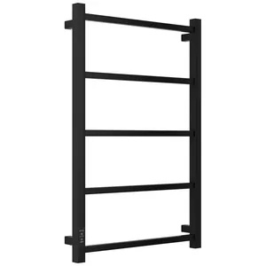 Полотенцесушитель электрический СТИЛЬЕ ФОРМАТ-26 800х500, матовый черный, ТЭН слева, 31527-8050