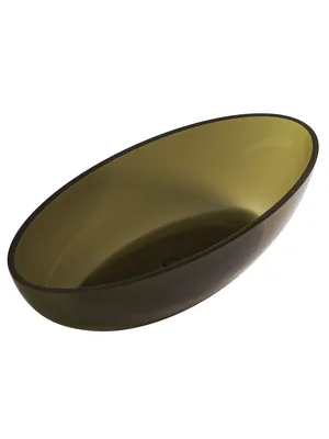 Прозрачная ванна Abber (1800х850) отдельностоящая, донный клапан, оливковая AT9702Vesuvian