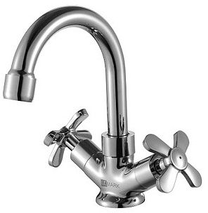 Смеситель для раковины Lemark LM6547C двухзахватный, поворотный излив, хром