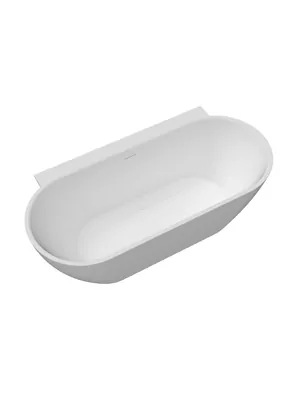 Ванна акриловая пристенная toHit 1700х800х560, белый матовый, овальная, TH08-061702
