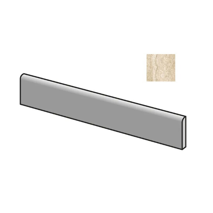 Sant Agostino Via Appia CSABAVBK60 Battiscopa Appia Vein Cut Beige Kry 7,3x60 глянцевая