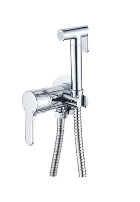 Смеситель встраиваемый ESKO однозахватный, с гигиеническим душем, цвет: хром