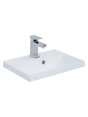 Раковина Aquanet 40 400х350 мм, литьевой мрамор, белая 204094/284296