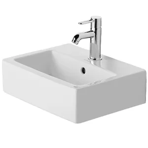 Рукомойник DURAVIT 450х350х160 отверстие под смеситель, перелив 0704450000