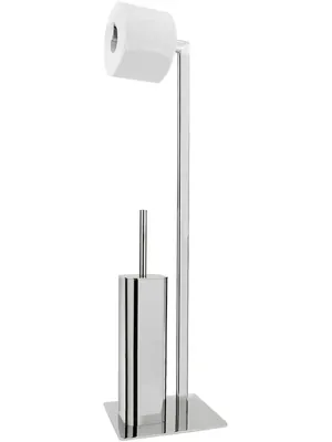 Стойка напольная для туалета RIDDER 11205400 ерш для унитаза, бумагодержатель, цвет: хром