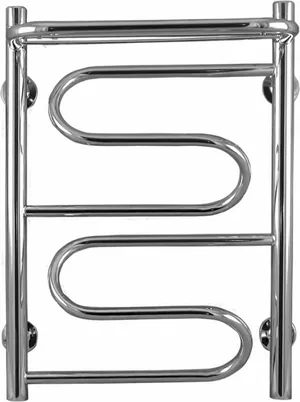 Полотенцесушитель Флагман "Лесенка" -2 с полкой 400х600 нерж.сталь, диаг./нижнее подкл. D-1/2"