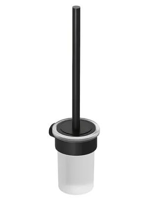 Ершик для унитаза KLUDI- настенный, черный матовый/белое матовое стекло 5897439