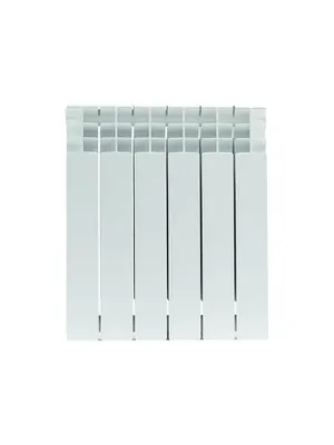 Радиатор STOUT 500 6 секций, биметаллический, боковое подключение, белый SRB-3310-050006