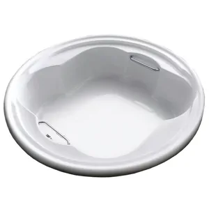 Ванна Gruppo Treesse V6691 1820х1820х630 CrystalTech, отдельностоящая, круглая, каркас, слив