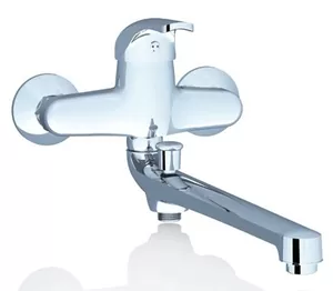 Смеситель для ванны/душа RAVAK RS 051.00/150 настенный, длинный излив