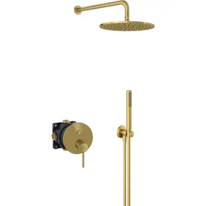 Встраиваемая душевая система KLUDI 7в1, для душа, золото матовое 38658N076