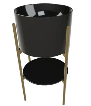 Раковина AeT 440х440х300 без отверстия под смеситель, черная глянцевая L802T0R0V0104