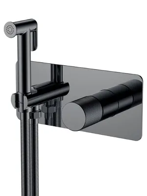 Смеситель Boheme 127-SGM.4 встраиваемый, с гиг душем, однозахв, ручка:spirale, графит гл