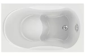 Ванна акриловая BAS 1200х700 сидячая, каркас, без слива-перелива, цвет: белый