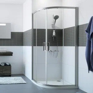 Душевой уголок HUPPE 2 1000х1000х2000 матов.серебро/стекло прозр. Anti-Plaque C20613.087.322