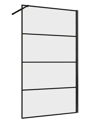 Душевая перегородка ABBER AG65100B (1000х2000) стекло 6мм прозрачное, принт/черный