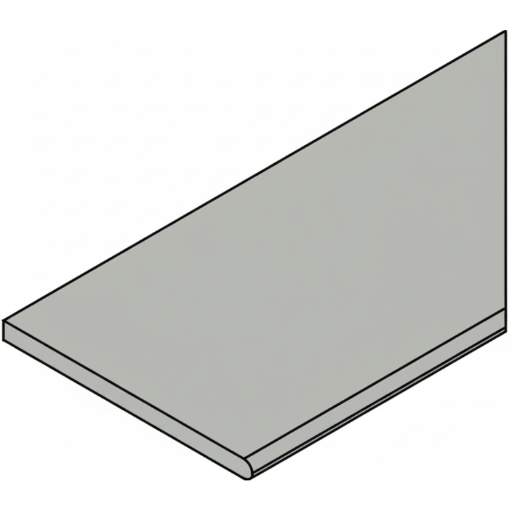 Italon Magma (Магма) 620090001321 X2 Сильвер бортик закруглённый Правый 30x120 матовая