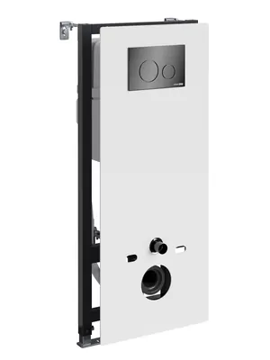 Инсталляция для унитаза WasserKRAFT с клавишей смыва, цвет:черный/белый 20TLT.010.ME.WH.PB02