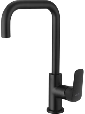 Смеситель для кухни Aquatek AQ1081MB однозахватный, поворотный излив 271мм, цвет: черный мат