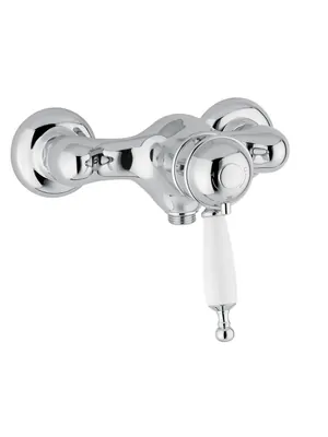Смеситель для душа Migliore настенный, термостат, ручка белая, хром ML.OXF-6339.BI.CR