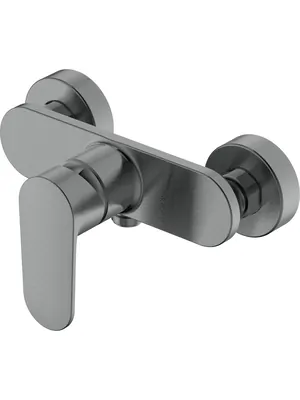 Смеситель для душа Aquatek AQ1860BGM настенный, однозахватный, без излива, сталь оружейная