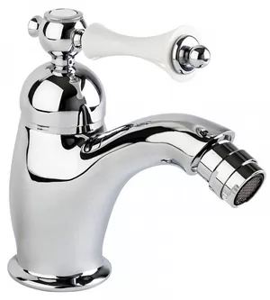 Смеситель CEZARES -BSM1-01-Bi для биде, донный клапан, хром/ручка белая