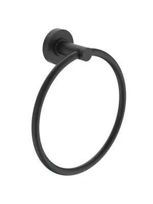 Полотенцедержатель кольцо Ideal Standard A9130XG диаметр 159 мм, крепеж, черный матовый