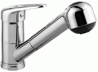 Смеситель для кухни Lemark LM4150C с вытягивающимся шлангом, хром