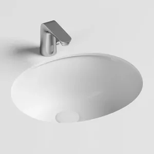 Раковина встраиваемая снизу Ceramicanova 500х400х190 овальная, белый CN6042