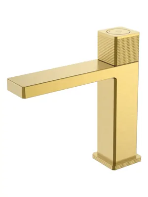 Смеситель Boheme Quad 159-MG для раковины, автоматический, однозахватный, золото матовое