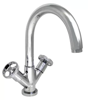 Смеситель Nicolazzi для раковины высокий двухрычажный, поворотный излив, хром 3336CR44