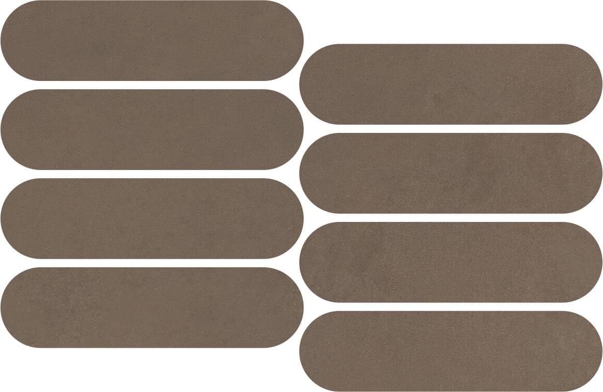 мозаика Nuances Marrone Mosaico Ovale Strideup 19.5x37