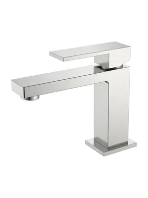 Смеситель Boheme 471-NB для раковины, на 1 отв,однозахватный, фикс излив, никель брашированный