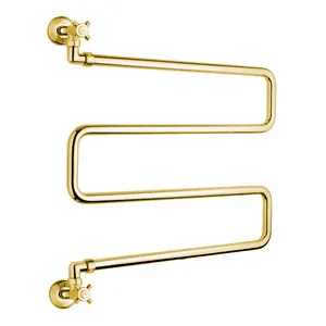Полотенцесушитель водяной Margaroli 400/SP (поворотный) золото, 400SPGO