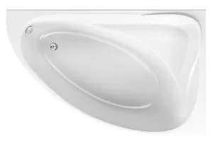 Ванна акриловая BAS 1700х1100 угловая, правая, асимметричная,каркас, без слива-перелива, белый