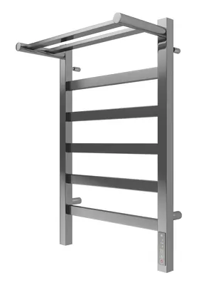 Полотенцесушитель TERMINUS П6 с полкой (ШВ:400х650) электро, нерж.сталь, quick touch